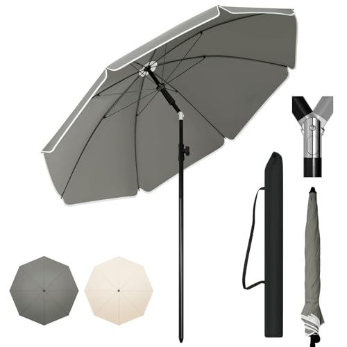 Woltu Parasol Balkonsonnenschirm - UV-beständig und wasserdicht - Höhe und Winkel einstellbar - Rund