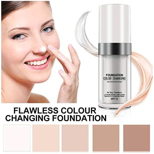 Faas TLM Foundation - Farbverändernde Foundation - Passt sich dem Hautton an - Feuchtigkeitsspendend & hypoallergen - 24 Stunden Halt - Wasserfest - Ultra HD Make-up - Sonnenschutzfaktor 15