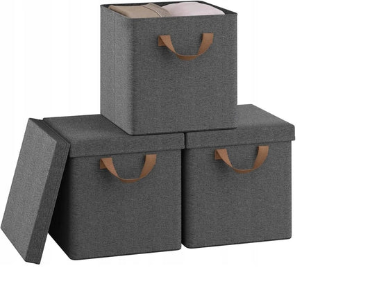 WOLTU Aufbewahrungsboxen, 3er-Set – 29 x 29 x 29 cm