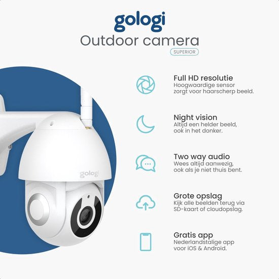 Gologi Superior Outdoor-Kamera - Mit Wifi und App