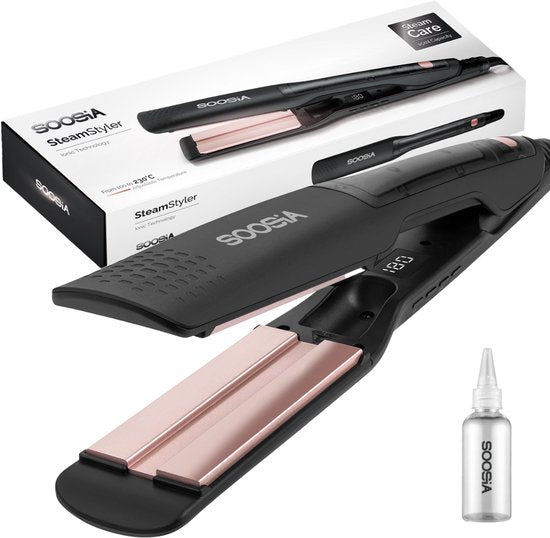 Soosia SteamStyler - Dampfglätter & Lockenstab - Dampftechnologie - einstellbar 100°C bis 230°C