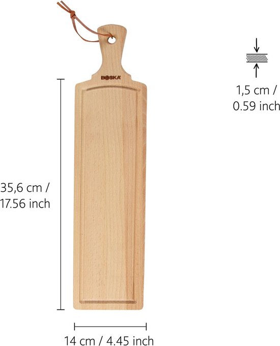 Boska Servierbrett Amigo M - Trinkbrett - Buchenholz - Braun - 35,6 cm lang