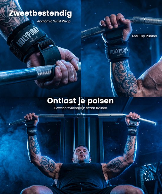 ProTrue® Lifting Hooks, Lifting Straps – Deadlift Straps – Power Grips – Handgelenkbandagen für Fitness, Bodybuilding, Crossfit, Calisthenics, Turnen und Krafttraining