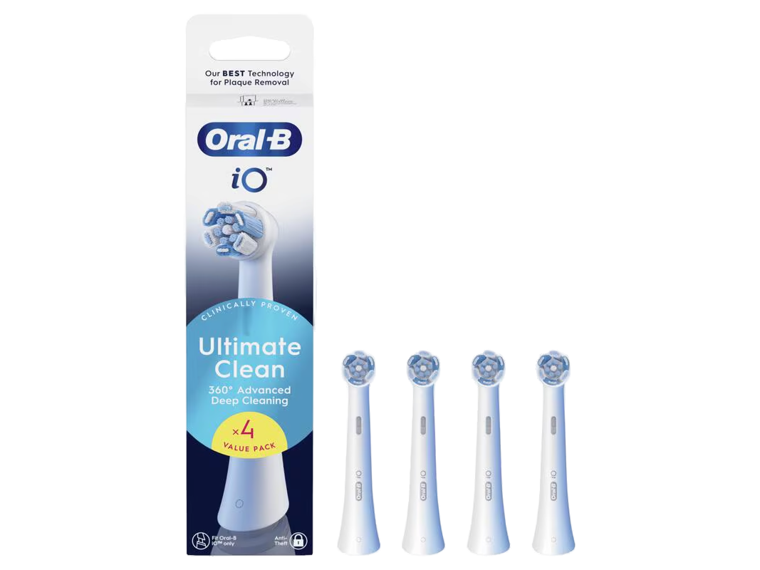 Oral-B iO Ultimate Clean Aufsteckbürsten – 4 Stück – Weiß