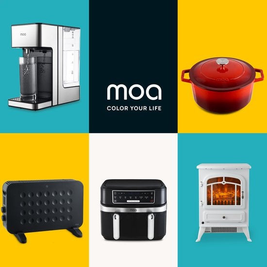 MOA Gusseisen-Kasserolle - Fassungsvermögen 5,7 Liter - 26CM - Rund - Alle Wärmequellen - Auch für Induktion - Gewicht 5,8 kg - Kirschrot - C26CB