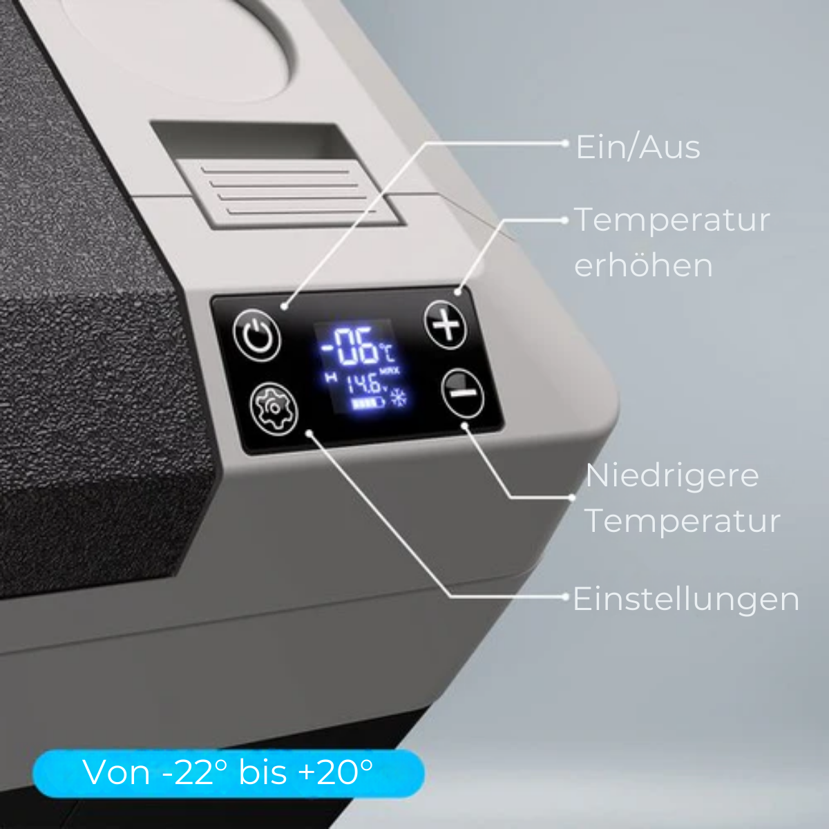 Auronic Electric Cool Box - Frigobox - Kompressor - 12V 230 Volt - Auto - 30L - Schwarz/Grau