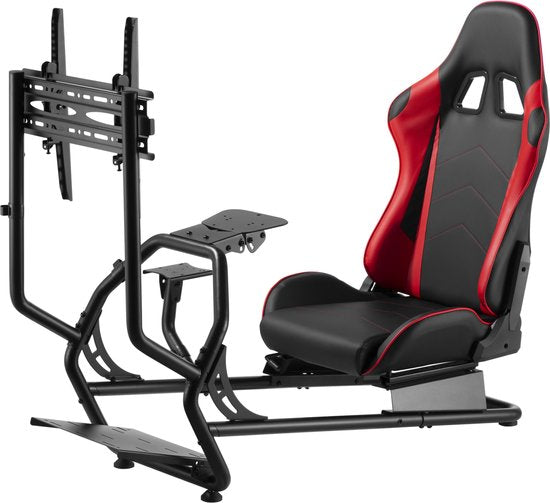 VDD Gaming - Rennsitz - Cockpit-Simulator - voll einstellbar - mit Bildschirmhalterung - verwendbar mit Rennsitz