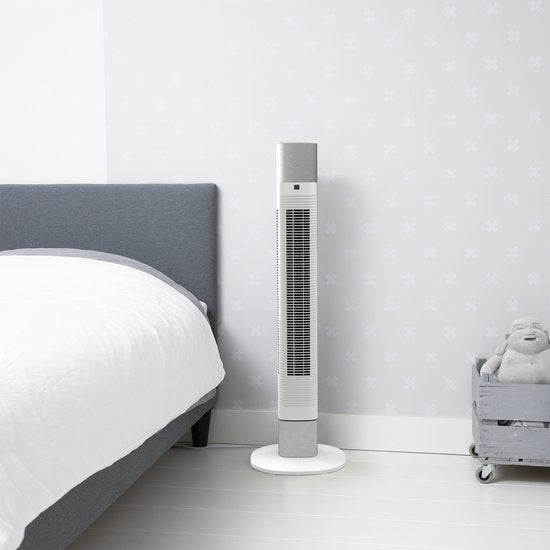 Intelligenter Turmventilator – ohne Flügel – mit App und Fernbedienung – Timer – energieeffizient – Princess 358275 – Weiß