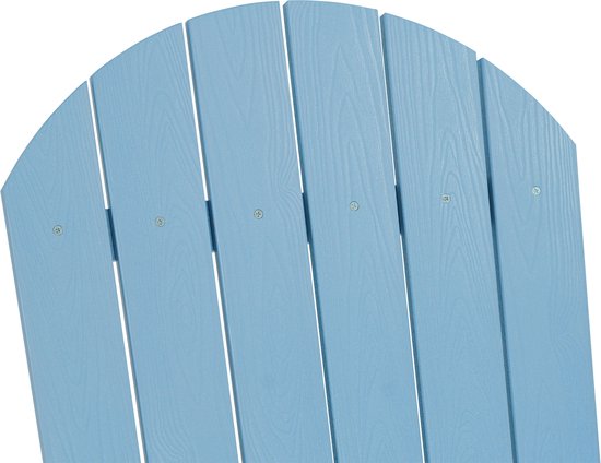 AXI Claire Adirondack Stuhl Blau – Loungesessel aus Kunststoff mit Armlehnen – Zusammenklappbar – Hohe Rückenlehne – Gartenstuhl – 84,5 x 77 x 95,5 cm – Langlebig und witterungsbeständig