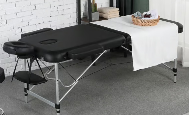 Yaheetech Massagetisch, tragbar und verstellbar, 3 Zonen – 213 x 92 cm – Höhe 67,5–88 cm