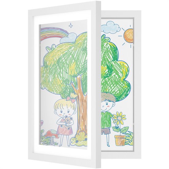 Wechselrahmen A4 21x30 cm weißes Holz