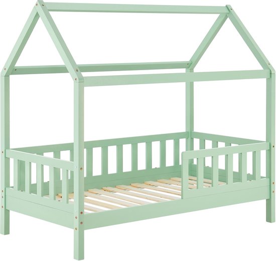 Kinderbett Marli - 90 x 200 cm - Mint - inkl. Bettkästen