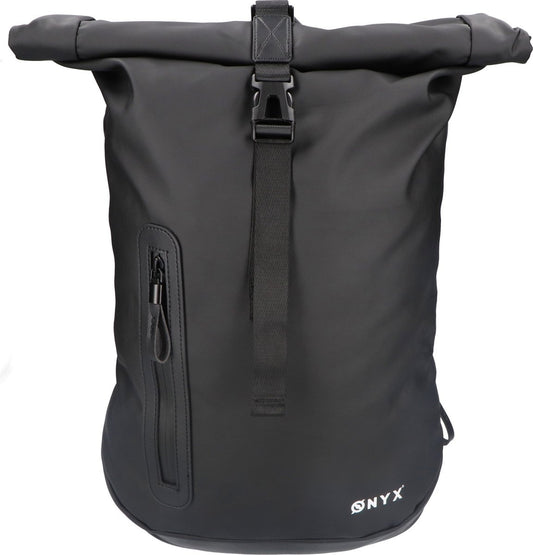ONYX - Rolltop Rucksack - 25 bis 40 L - Mit Laptopfach - Wasserdicht und strapazierfähig - Schwarz