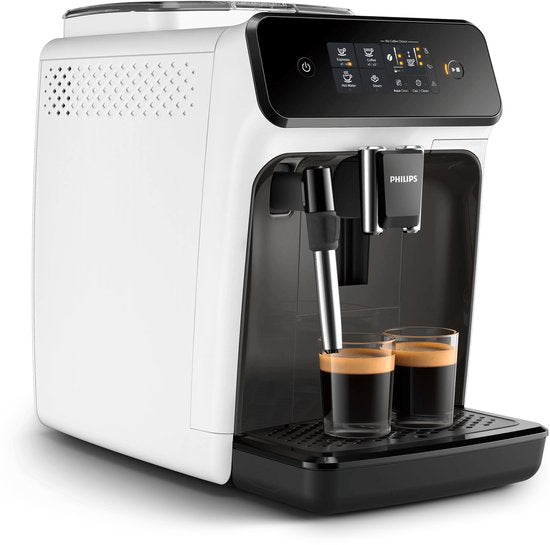 Philips 1200 Serie – EP1223/00 – Vollautomatische Espressomaschine – Vollautomatische Kaffeemaschine – 15 bar – Weiß