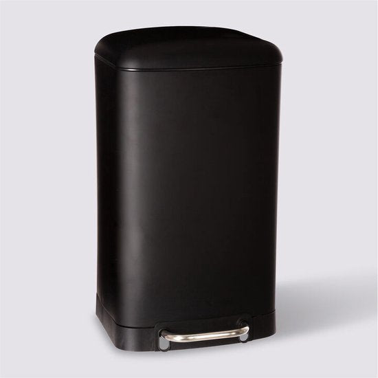 5Five Mülleimer aus Metall – Schwarz – 35 x 32 x 62 cm – 30 l