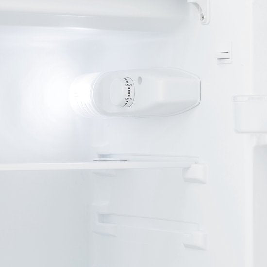 Inventum KV471W Tischkühlschrank 80 Liter - Mit Gefrierfach - 47,5 cm breit - LED-Beleuchtung - Geeignet für Wohnmobile - Freistehend - Weiß