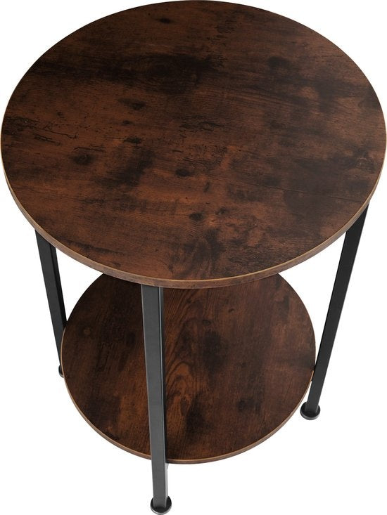 tectake - Beistelltisch - Kleiner Couchtisch - industriell dunkel