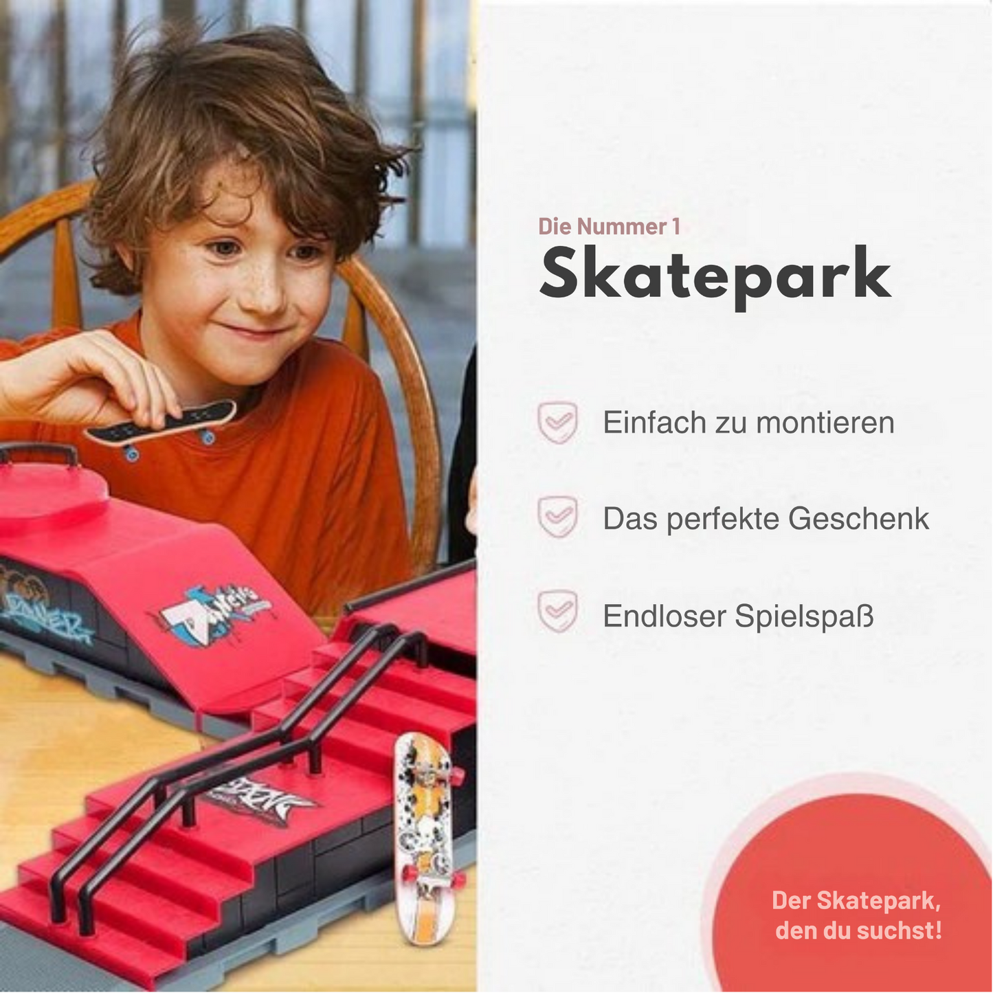 Fingerboard skatepark - 6 Rampen - 6 Skateboards - Tech - Finger - Finger Skateboard - Mini - Skate-Rampe - Deck - Fingerboards & Zubehör