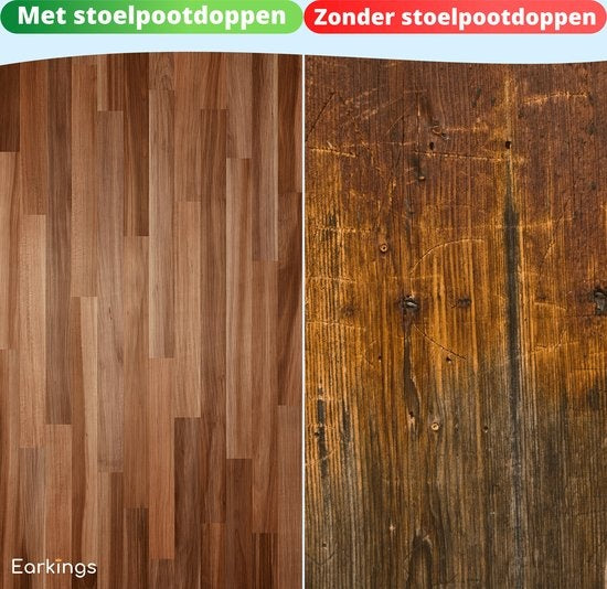 Stuhlbeinschützer Bodenschützer Ã˜17-21 mm - Stuhlbeinkappen Möbelkappen 24 Stück - Runde Stuhlkappen Bodenschützer Stühle - Earkings Black