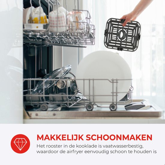 Bourgini Slimfit Airfryer XL Beige - Heißluftfritteuse - 5 Liter - 1500W - PFAS frei