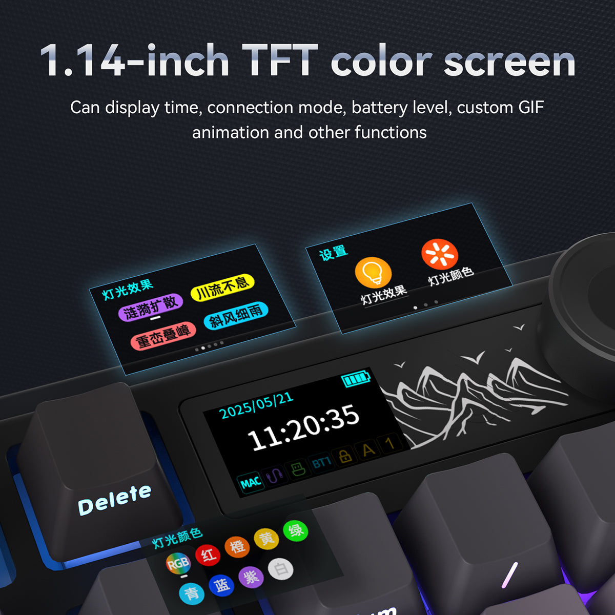 AJAZZ AK980 V2 mechanische Tastatur – Starry Night Gray