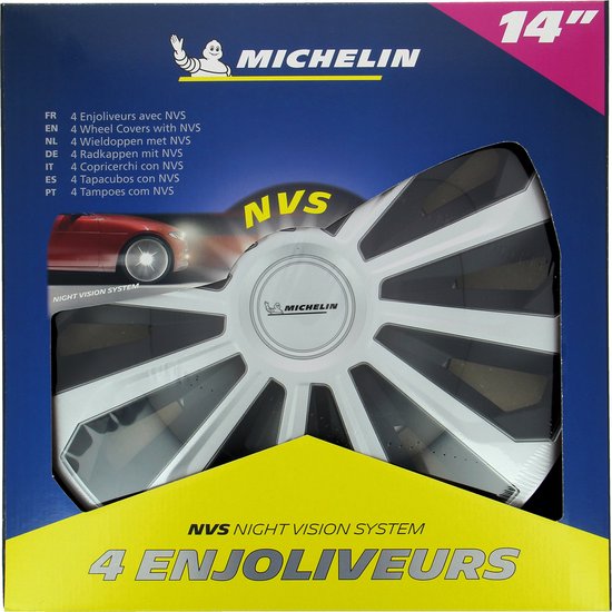 Michelin Radkappen 14 Zoll – schwarz/silber – 4 Stück