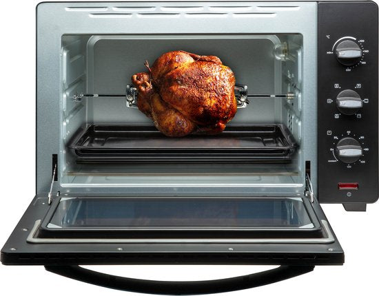 Inventum OV457B - Freistehender Umluftofen - Drehtisch - 45 Liter - 2000 Watt - 6 Programme - Schwarz