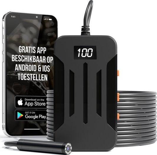 Strex Inspektionskamera Endoskop - 10 m Kabel - 1080P HD - WLAN - LED Beleuchtung - IP67