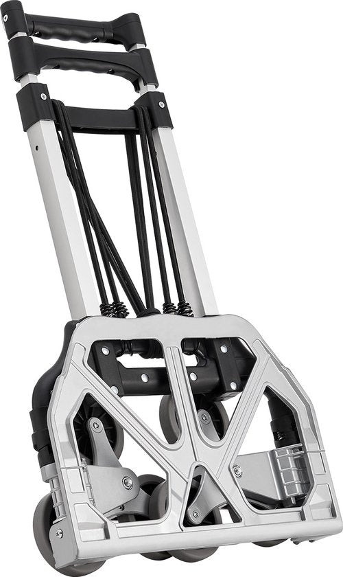 Juskys Zusammenklappbarer Treppenwagen / Steeple Trolley - Max. 80 kg - Inkl. Handschuhe & Expansionsseil
