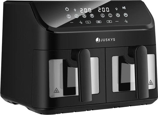 Double Airfryer - Heißluftfritteuse - 9 Liter - 9 Garprogramme