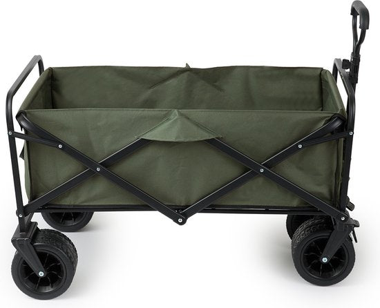 909 Bollerwagen für den Außenbereich - faltbar - maximale Tragfähigkeit 80 KG - 100x57x99cm - Grün