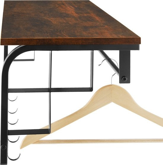 tectake - Wandgarderobe mit Hutablage Westwood - industrial dark - 404433