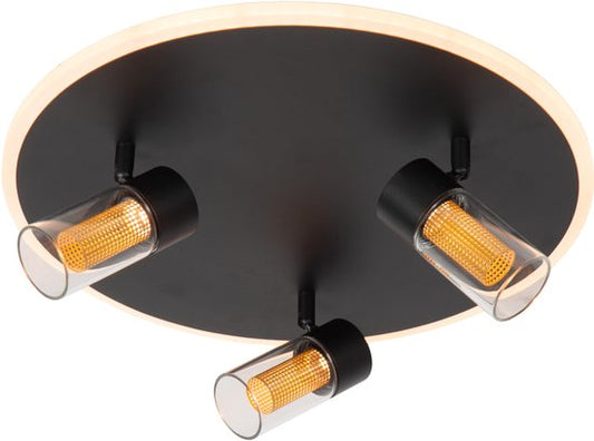 Lucide EVERINA – Deckenleuchte – Ø 40 cm – dimmbare LED – CCT – 2200 K/6500 K – Schwarz – Essential