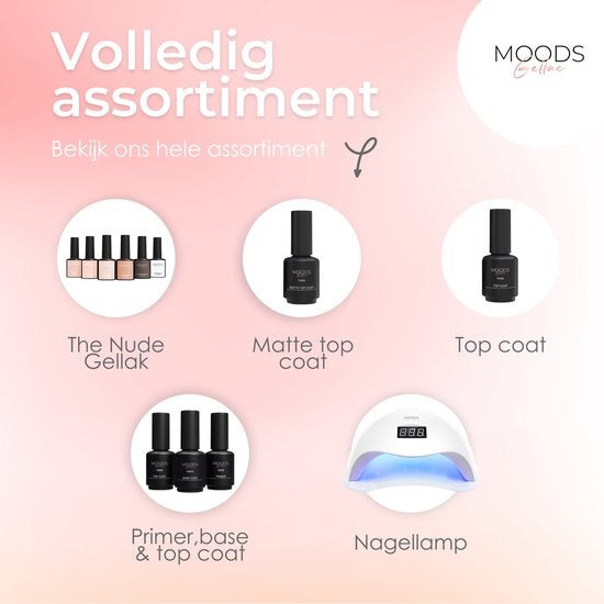 Moods Gellac - Top Coat - Nagellack - Gel Paint Starter Pack - Nägel - Gel Paint Set - 15 ML