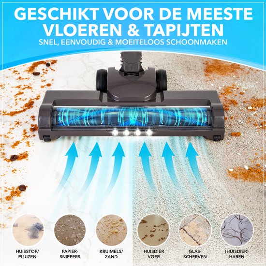 Innovixpro® Stabstaubsauger Cordless - Leistungsstarker 30KPa - Mit Wischfunktion - Beutellos - Akkubetrieben - Inkl. Extra Aufsätze & Aufbewahrungsbeutel - HEPA Filter - Multifunktional