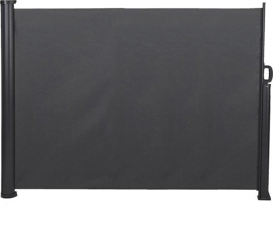 Infinity Goods Verstellbarer Windschutz – 300 x 160 cm – Ausziehbar – Aufrollbar – Sonnenschutz – Außenbereiche, Strand, Terrasse, Balkon, Camping – Schutz – Seitliche Markise – Wetterfest – Anthrazit