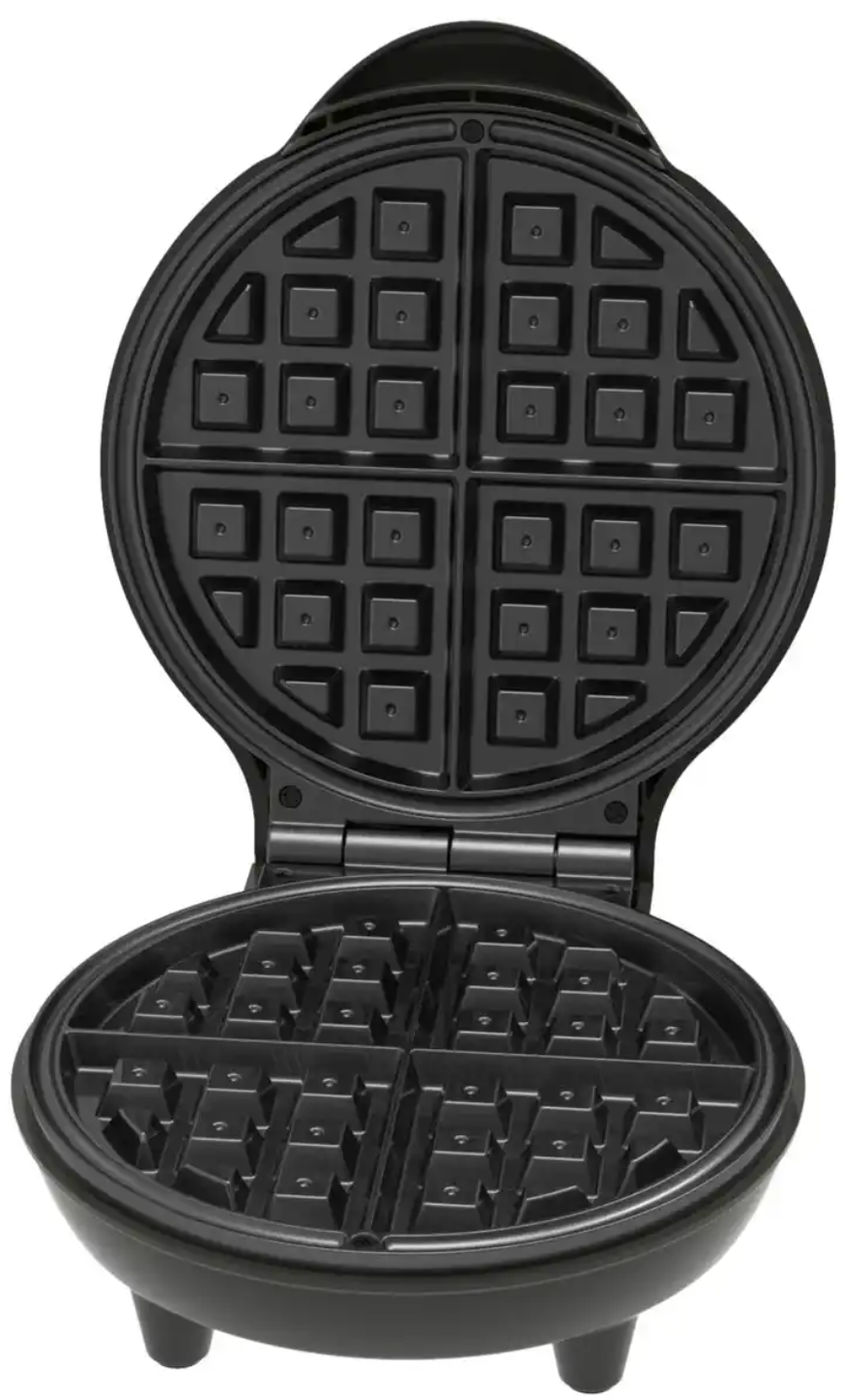 Bestron Waffeleisen AWM6Z – Brüsseler Waffeln – Ø 11 cm, Antihaftbeschichtung – 750 W