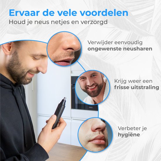 Nuvance - Nasentrimmer - Nasentrimmer Männer und Frauen - Ohrentrimmer - Nasenhaartrimmer - Usb Wiederaufladbar - Waschbar