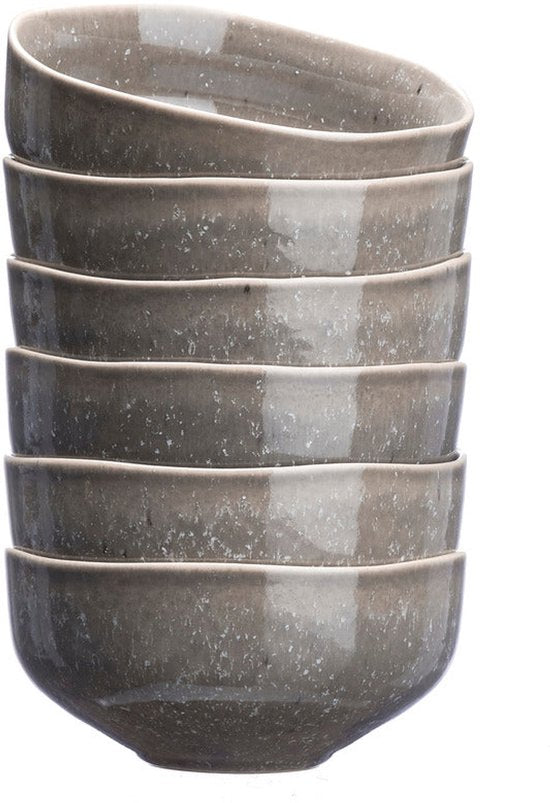 Schale STELLAR Ø14cm - 6 Stück - Betongrau