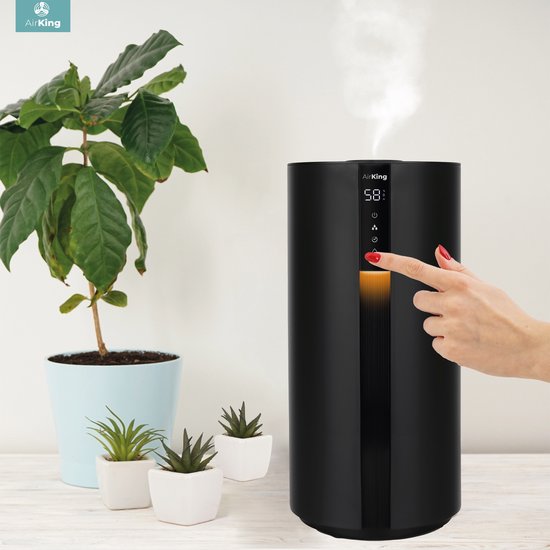 AirKing Luftbefeuchter - Schwarz - Topfill - Hygrometer - Aroma