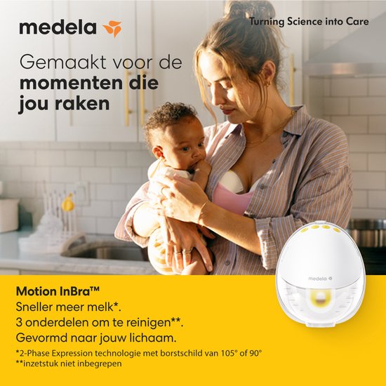 Medela Motion InBra™ – Elektrische Doppel-Milchpumpe – Tragbar und diskret – Effizient und komfortabel – Inklusive Einlagen