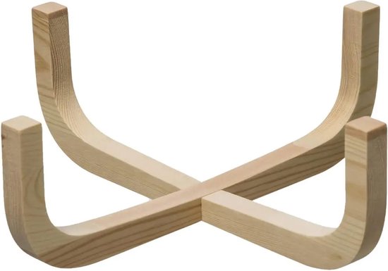 Secret de Gourmet Salatschüssel/Servierplatte – Glas/Holz – D24 cm – Servierplatte – Obstschale