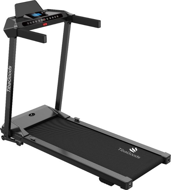 TibaGoods Elektrisches Laufband - Walking Band - Heimtrainer - klappbar - 9% manuelle Steigungsfunktion - 12 Programme - Sport - 1 bis 12 kmh - Walking Pad - Für Zuhause