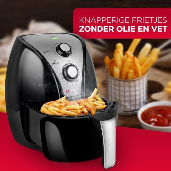 Alpina Airfryer XL - 3.2L - 80 bis 200°C - 1500W - Schwarz