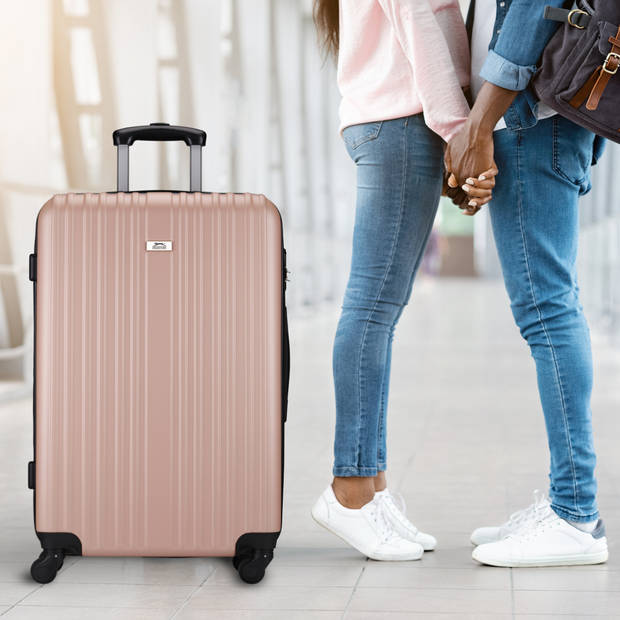 Slazenger - Kofferset 2 Stück - Handgepäcktrolley 26L und geräumiger Koffer 71L - Pink