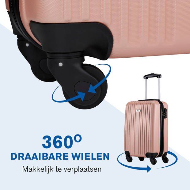 Slazenger - Kofferset 2 Stück - Handgepäcktrolley 26L und geräumiger Koffer 71L - Pink