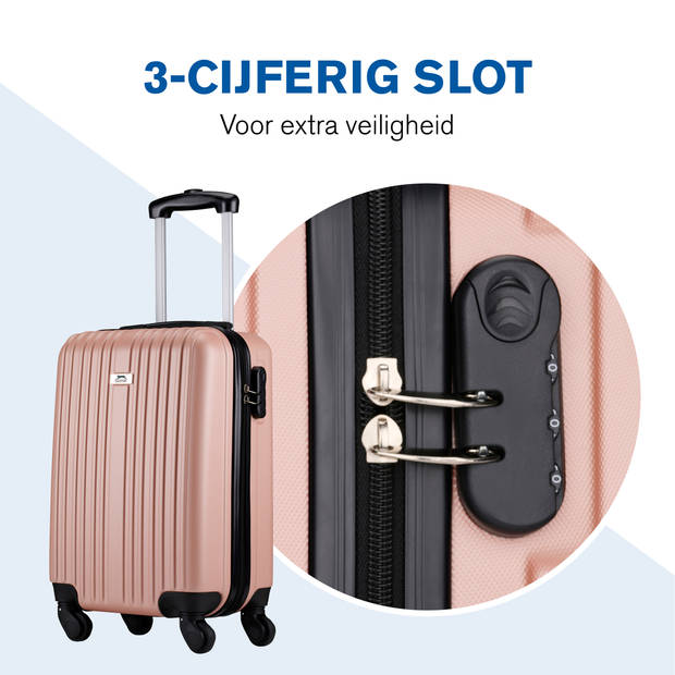 Slazenger - Kofferset 2 Stück - Handgepäcktrolley 26L und geräumiger Koffer 71L - Pink
