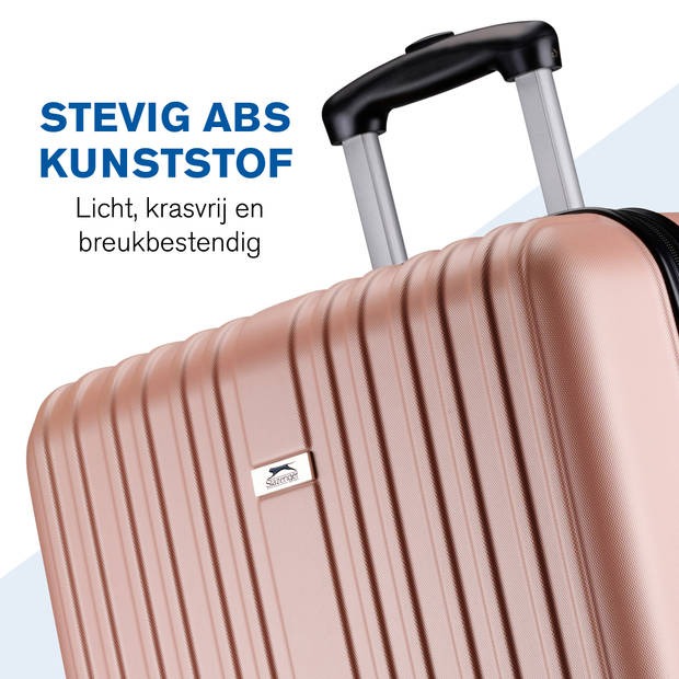 Slazenger - Kofferset 2 Stück - Handgepäcktrolley 26L und geräumiger Koffer 71L - Pink