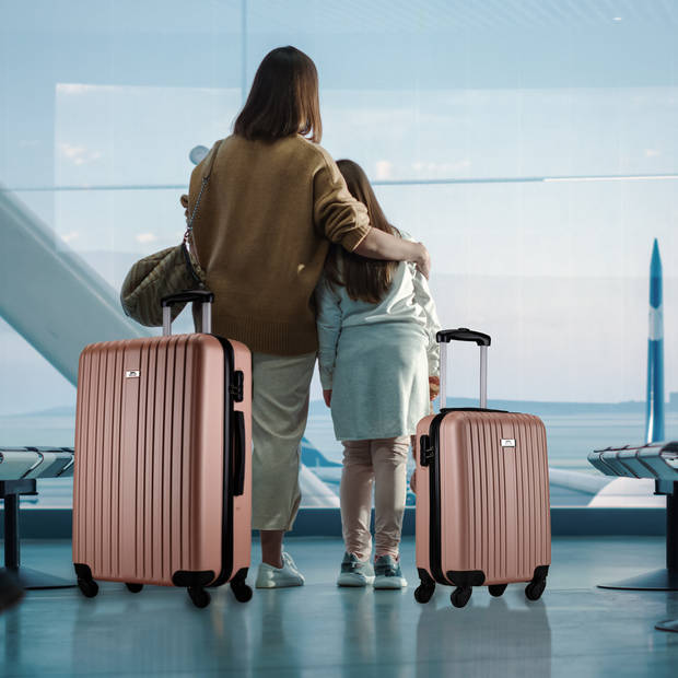 Slazenger - Kofferset 2 Stück - Handgepäcktrolley 26L und geräumiger Koffer 71L - Pink