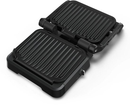 Tefal OptiGrill 4in1 GC7748 – Intelligenter Kontaktgrill – Grill, Tischgrill, Backofen und komplette Mahlzeit – 9 Automatikprogramme – Garstandsanzeige – 2100 W – Schwarz/Edelstahl